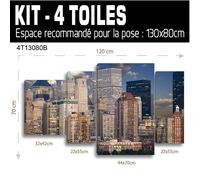 Quadro New York Londra Parigi Stampa Tessuto 60 Modelli Stampa NY-22