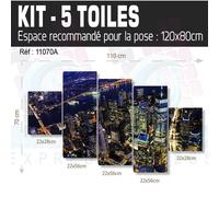 Quadro New York Londra Parigi Stampa Tessuto 60 Modelli Stampa NY-23
