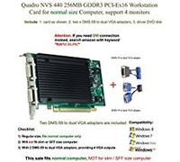 Quadro Nvs 440 256 MB GDDR3 pci-ex16, sostegno 4-monitor, connessione VGA