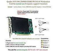 Quadro NVS 440 256MB GDDR3 PCI-Ex16, supporto 4 monitor, connessione DVI