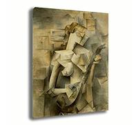 Quadro PABLO PICASSO Uomo con mandolino - RIPRODUZIONE STAMPA SU TELA Quadri Moderni Moderno Arte Astratto Cucina Soggiorno Camera da letto printerland.it (40x50 cm)