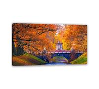 Quadro Paesaggio Autunnale Mandarin Duck River St. Petersburg Stampa Paesaggio Natura Quadro Foresta Autunno Quadri Moderni Soggiorno su tela camera da letto Regalo85x50cm(33x20in)Con cornice