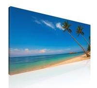 Quadro Paesaggio Mare Spiagge Tropicali Con Palme, Mare Azzurro E Cielo Limpido