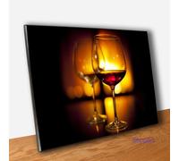 Quadro Pannello Calici di Vino Stampa Quadri Moderni Arredo Bar Pub Cucina