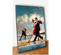 Quadro Pannello in Legno mdf - Tango sulla Spiaggia - Stampa Fine Art