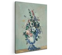 Quadro Paul Cézanne Canvas Tela "Fiori in un vaso Rococo" Telaio in legno