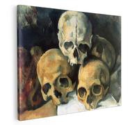 Quadro Paul Cézanne Canvas Tela "Piramide di teschi" Telaio in legno