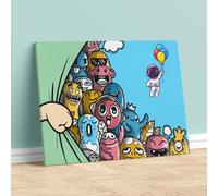 Quadro per Bambini su Tela |Q1162| Decorazione cameretta con mostriciattoli