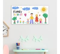 Quadro Personalizzato con Disegni dei Bambini | Ritratto di Famiglia Q1495