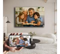 Quadro Personalizzato Orizzontale da foto a Cartoon Stampa su tela canvas personalizzata la tua fotografia ritratto in stile Cartone animato Idea Regalo Compleanno (1, 70x50 cm, Canvas intelaiato)