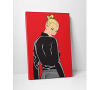 Quadro Pop Art Moderno Eva Kant Stampa su Tela Canvas Vernice Pennellate