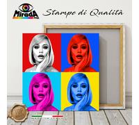 QUADRO POP ART Raffaella Carrà © ICONA STILE SHOWGIRL STAMPA TELA CANVAS TOP