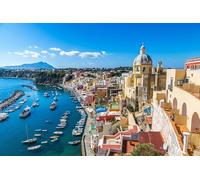 Quadro poster 60 x 40 cm: isola di Procida in una bella giornata estiva in Italia (44356737)