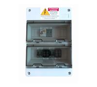 Quadro precablato 16A CC 2 stringhe + CA 32A e scaricatori | QUASAR2S+CA