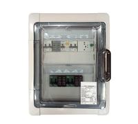 Quadro precablato completo CC 20A + CA 32A + ATS per impianti fotovoltaici con 2 STRINGHE