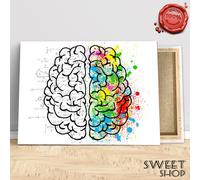 QUADRO PSICHE CERVELLO BRAIN STUDIO Stampa su Tela ALTA' QUALITA' ARREDO