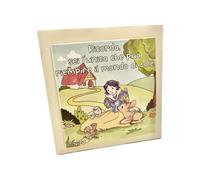 Quadro Quadretto da appoggio 12x12 cm con BIANCANEVE bomboniera 19RL