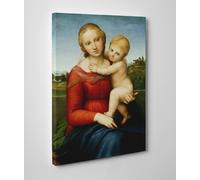 Quadro Raffaello Madonna Cowper Stampa su Tela Canvas Vernice Pennellate