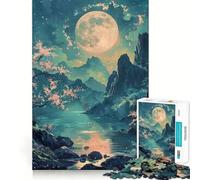 Quadro raffigurante la Montagna della Luna - Puzzle per adulti da 1000 pezzi - Gioco di logica fine - Gioco casual e rilassante - Opera d'arte dai bordi puliti (38x52cm)