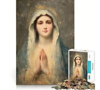 Quadro raffigurante la Vergine Maria in preghiera - Puzzle da 1000 pezzi per adulti - Un gioco divertente che stimola la memoria e permette di giocare insieme - Con bordi precisi - Regalo stagionale