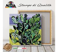 QUADRO Renato Guttuso Cactus sul golfo di Palermo STAMPA TELA CANVAS PREGIO ARTE