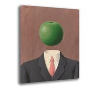 Quadro RENè MAGRITTE Uomo Mela RIPRODUZIONE STAMPA SU TELA Quadri Moderni Moderno Arte Astratto Cucina Soggiorno Camera da letto printerland.it (50x70 cm)