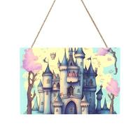 Quadro rettangolare con castello delle fiabe. 20,3 x 30,5 cm. Elegante decorazione da parete moderna per la casa per migliorare il tuo spazio.