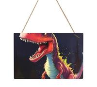 Quadro rettangolare con dinosauro dalla bocca grande. 20,3 x 30,5 cm. Elegante decorazione da parete moderna per la casa per migliorare il tuo spazio.