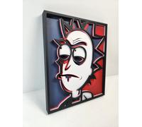Quadro Rick and Morty HOPE Shadowbox Multicolore Decorazione Parete Collezione