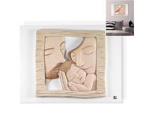 Quadro Sacra famiglia in resina bicolor Medio 26x20 cm immagine in resina bicolore può essere appeso o appoggiato multicolor