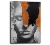 Quadro Soggiorno Moderno Astratto Volto Donna Ragazza Quadri moderni di tela da Parete XXL grande Stampa su tela canvas Camera da letto Cucina Salone (11, 70x100 cm, Canvas intelaiato)