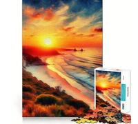 Quadro Spiaggia V Puzzle da 1000 pezzi per adolescenti Puzzle intelligente Gioco di puzzle per momenti di relax Immagine da assemblare Regalo adorabile (50x75cm)