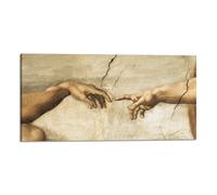 Quadro Stampa su Tela con Telaio in Legno michelangelo la creazione
