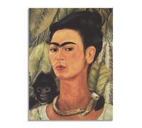 Quadro stampa su tela con vernice effetto dipinto - Frida Kahlo