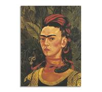 Quadro stampa su tela con vernice effetto dipinto - Frida Kahlo