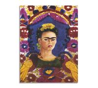 Quadro stampa su tela con vernice effetto dipinto - Frida Kahlo