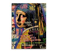 Quadro stampa su tela con vernice effetto dipinto - graffiti street art