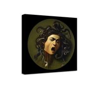 Quadro stampa su tela con vernice effetto dipinto - medusa caravaggio
