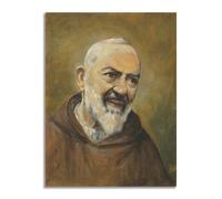 Quadro stampa su tela con vernice effetto dipinto - padre pio