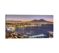Quadro stampa su tela con vernice effetto dipinto - panorama golfo napoli