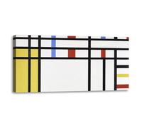 Quadro stampa su tela con vernice effetto dipinto - piet mondrian