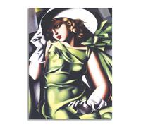Quadro stampa su tela con vernice effetto dipinto - Tamara de Lempicka