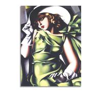Quadro stampa su tela con vernice effetto dipinto - Tamara de Lempicka