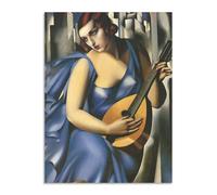 Quadro stampa su tela con vernice effetto dipinto - Tamara de Lempicka