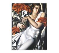 Quadro stampa su tela con vernice effetto dipinto - Tamara de Lempicka