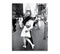 Quadro stampa su tela con vernice effetto dipinto - V-J Day in Times Square