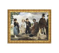 Quadro stampa su tela effetto dipinto con cornice in legno oro - Edouard Manet