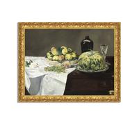 Quadro stampa su tela effetto dipinto con cornice in legno oro - Edouard Manet