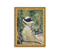 Quadro stampa su tela effetto dipinto con cornice in legno oro - Edouard Manet