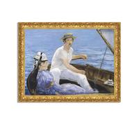 Quadro stampa su tela effetto dipinto con cornice in legno oro - Edouard Manet